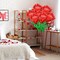 24 PCS Valentines Day Rose Foil Balloons, 12 Inch Rose Flower Shape Balloons Red Rose Aluminum Foil Balloons for Valentines Day Party Decorations Baby Shower Wedding Birthday Party Decor